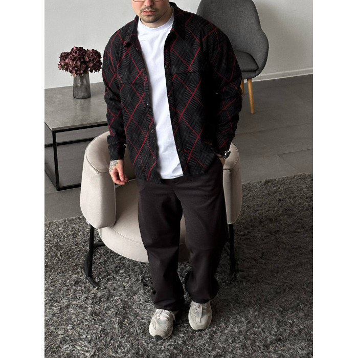 Oversize сорочка в клітинку