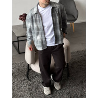 Oversize сорочка в клітинку