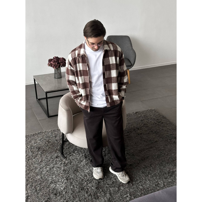 Oversize сорочка в клітинку