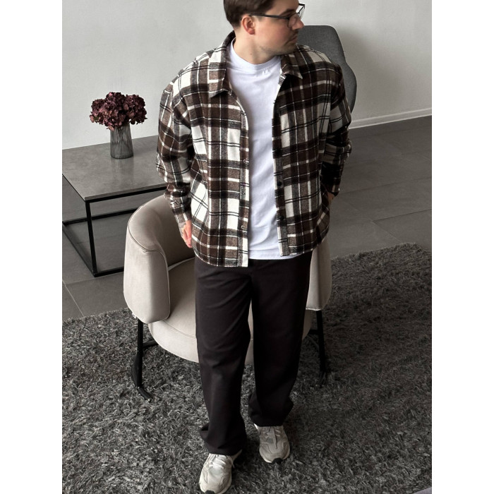 Oversize сорочка в клітинку