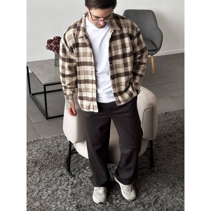 Oversize сорочка в клітинку