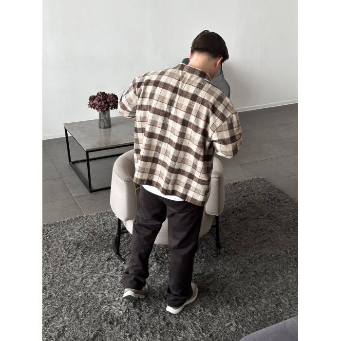 Oversize сорочка в клітинку