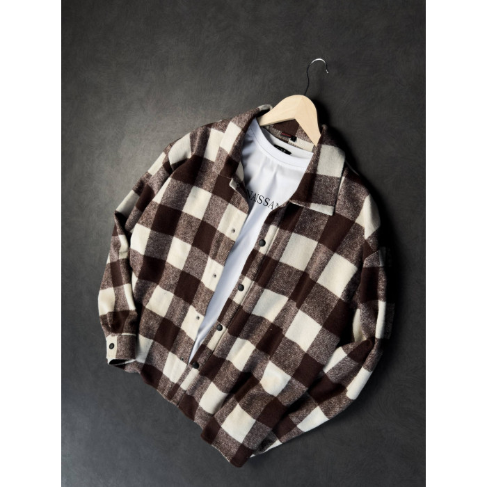 Oversize сорочка в клітинку
