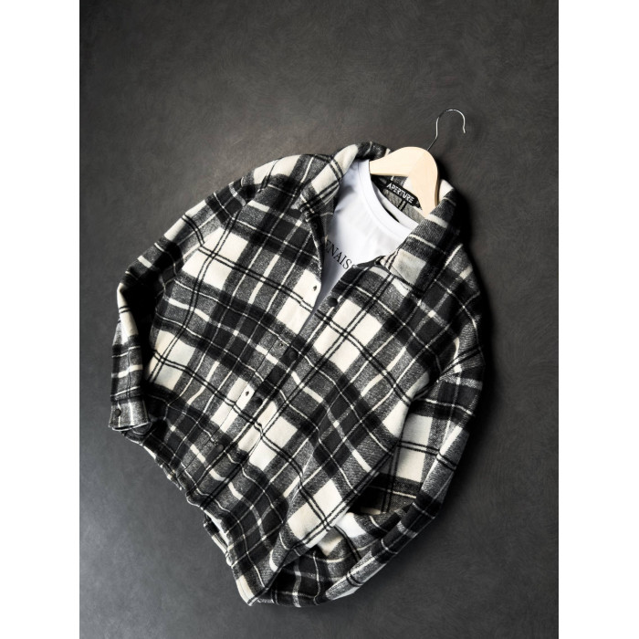 Oversize сорочка в клітинку