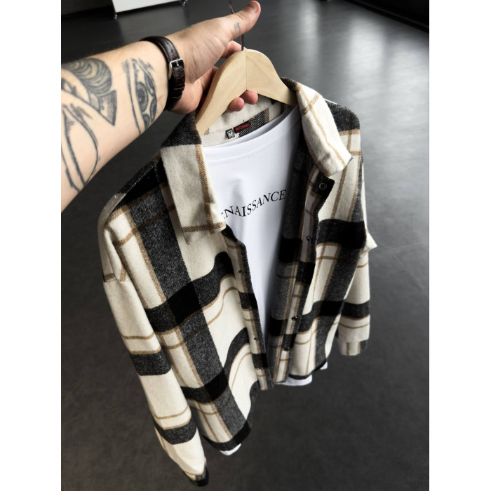 Oversize сорочка в клітинку