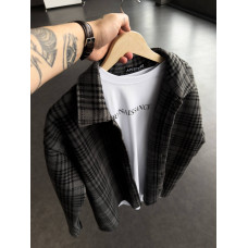 Oversize сорочка в клітинку