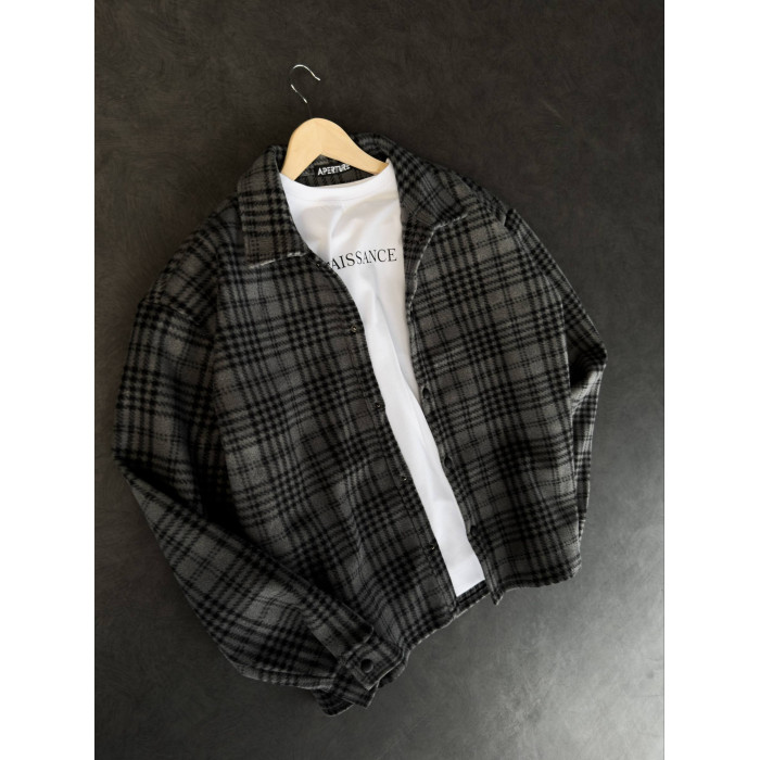 Oversize сорочка в клітинку