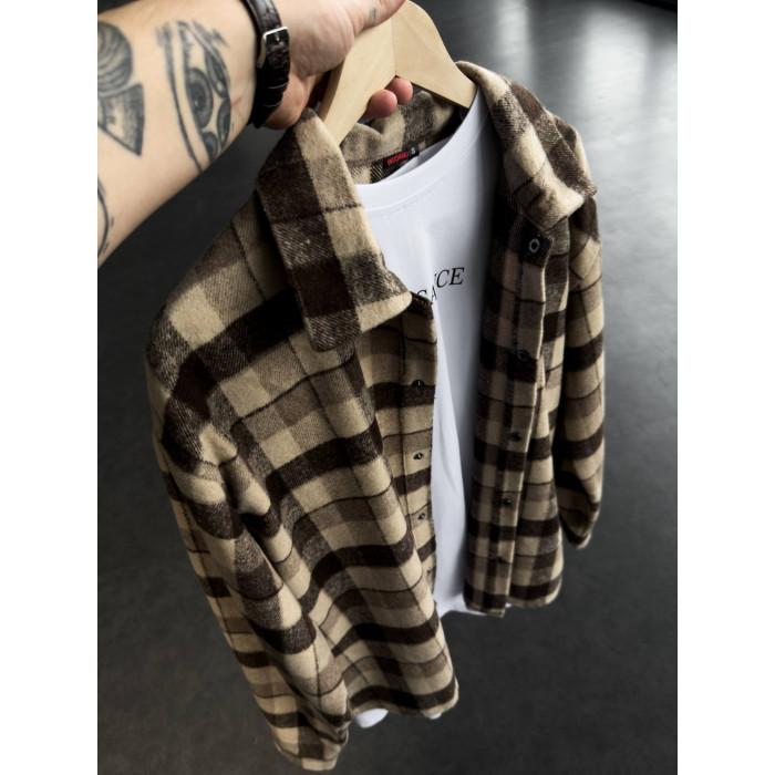 Oversize сорочка в клітинку