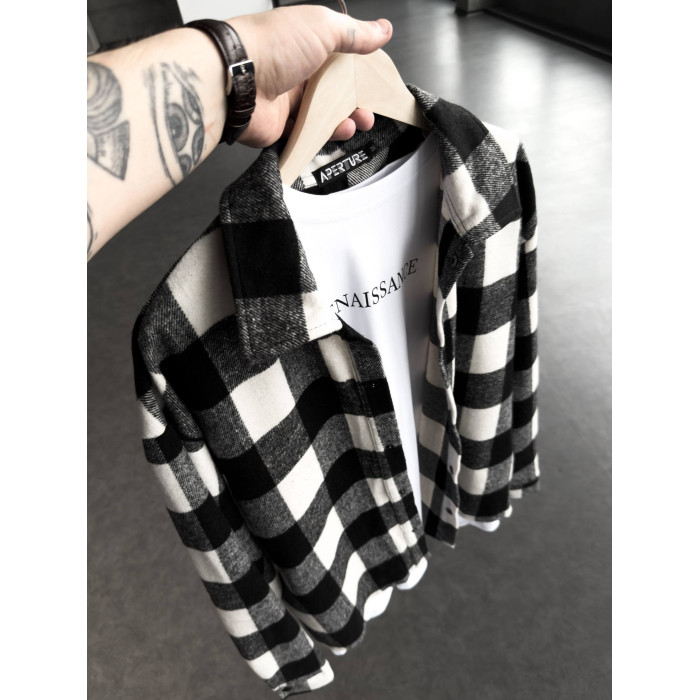 Oversize сорочка в клітинку