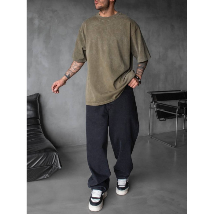 Oversize футболка з вивареної тканини