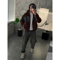 Об’ємний плюшевий бомбер