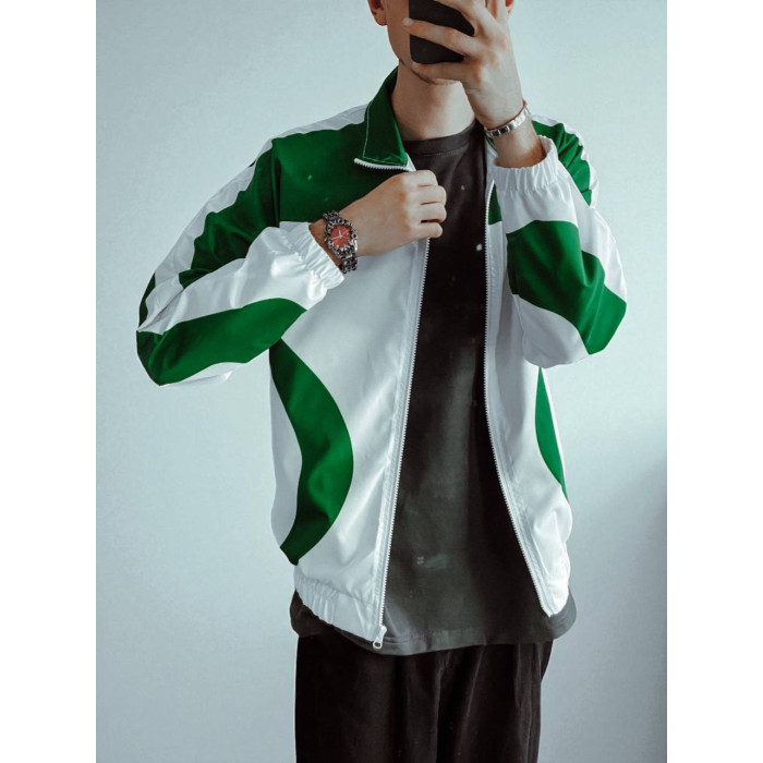 Oversize вітровка з акцентними вставками