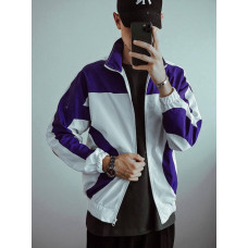 Oversize вітровка з акцентними вставками