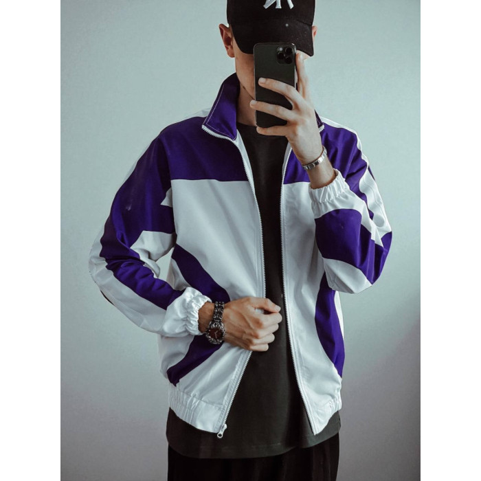 Oversize вітровка з акцентними вставками