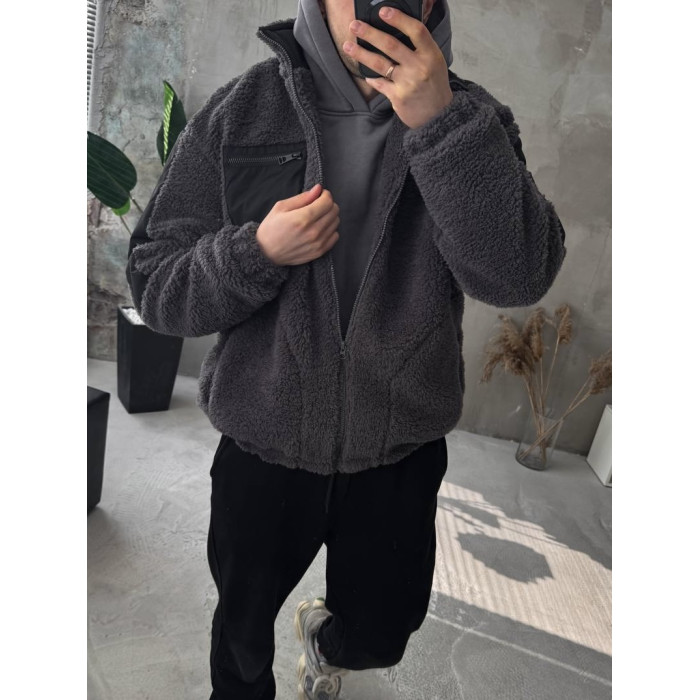 Об’ємний плюшевий бомбер
