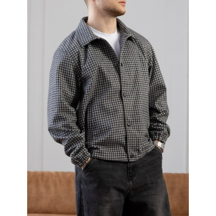 Oversize бомбер у клітинку