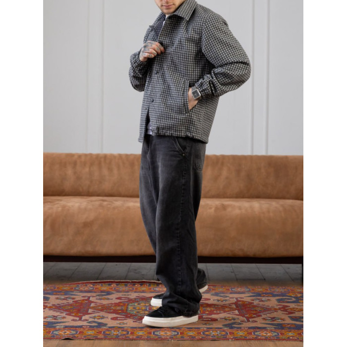 Oversize бомбер у клітинку
