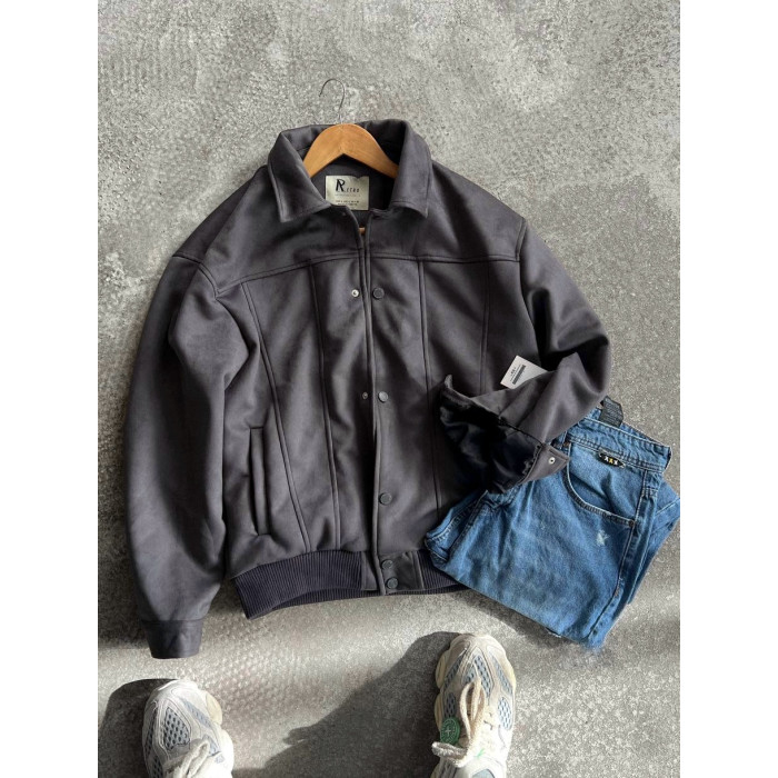 Замшевий бомбер oversize