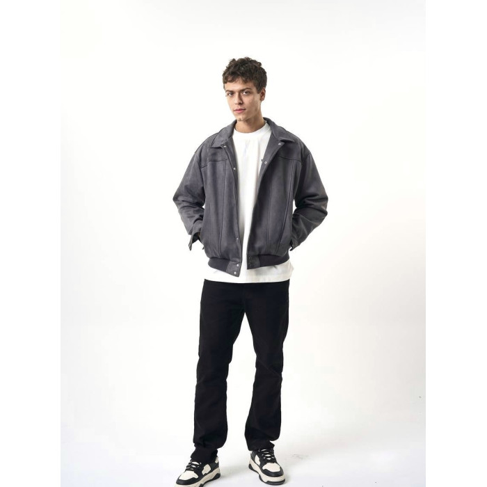 Замшевий бомбер oversize