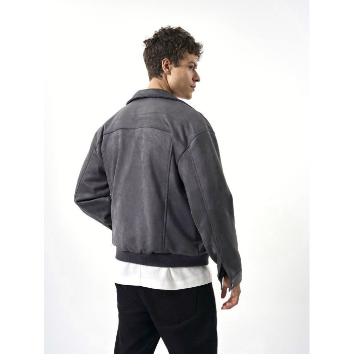Замшевий бомбер oversize