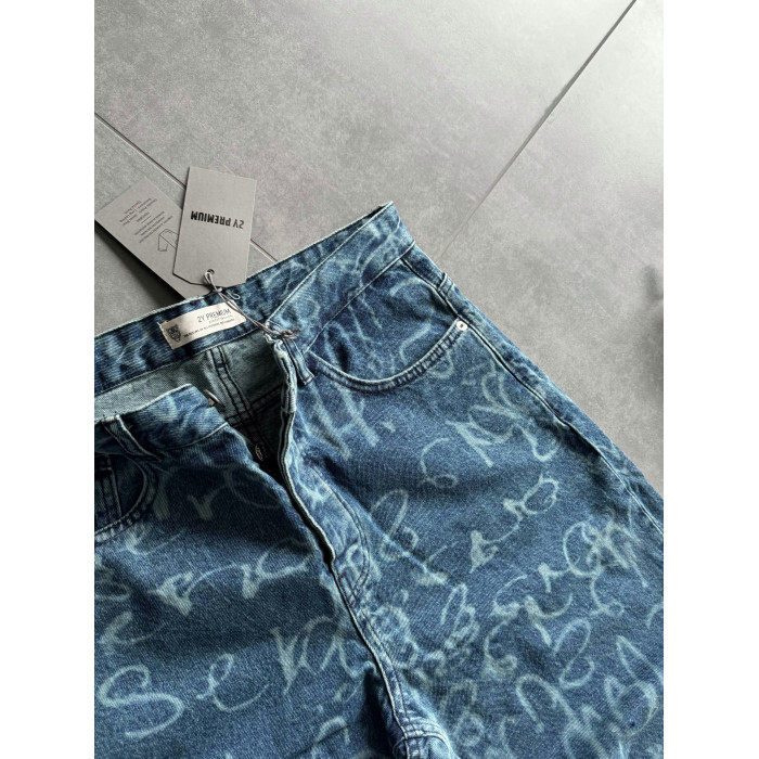 Джинси Baggy з принтом