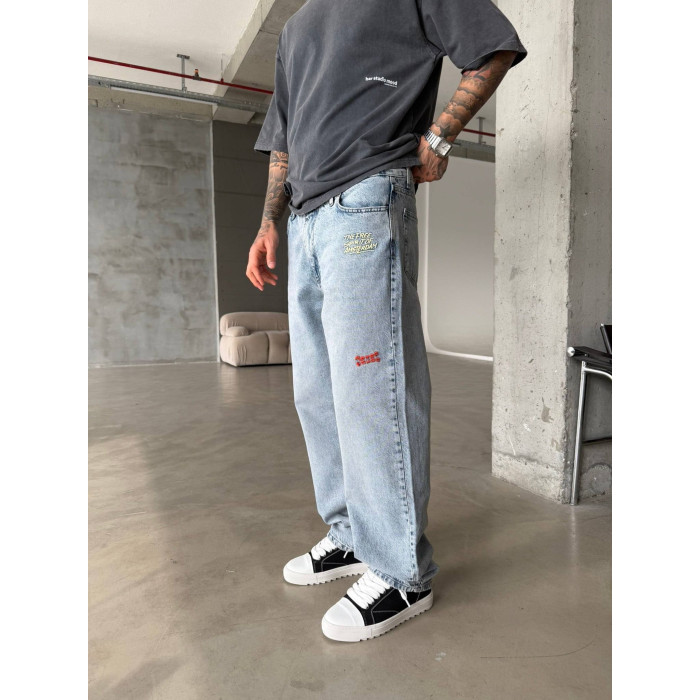 Джинси Baggy з нашивками
