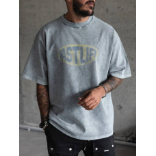 Oversize футболка з принтом