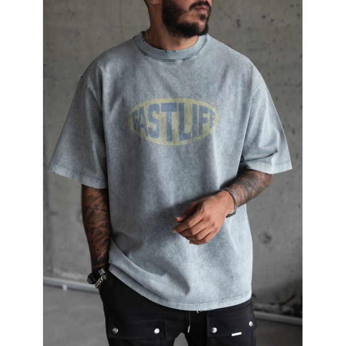 Oversize футболка з принтом