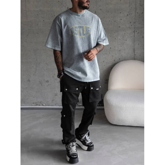 Oversize футболка з принтом