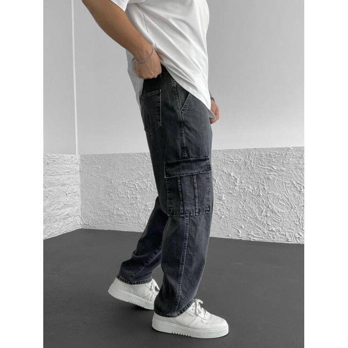 Джинси Baggy з накладними кишенями