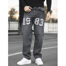 Джинси Baggy з акцентною нашивкою