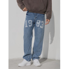Джинси Baggy з акцентною нашивкою
