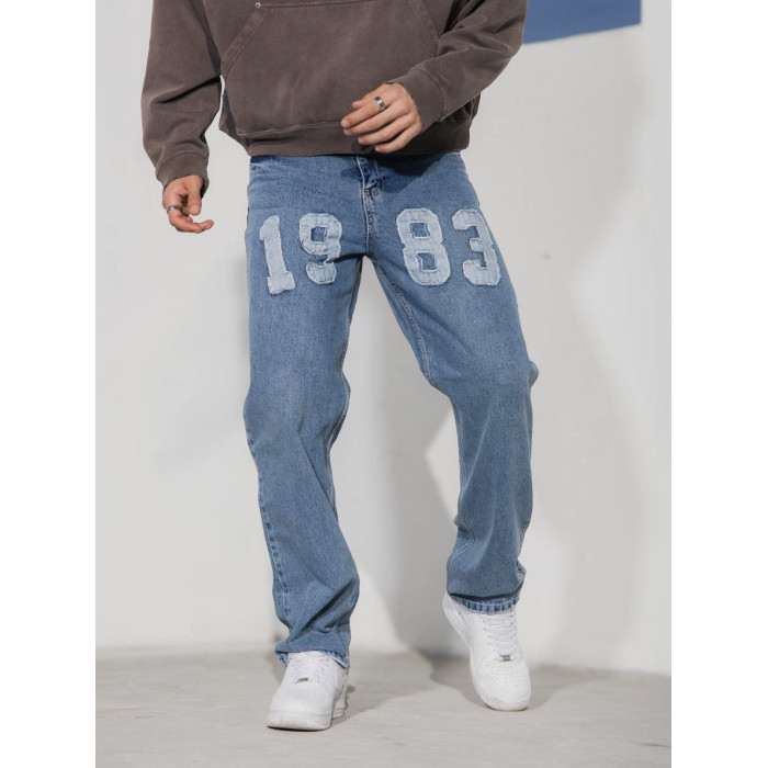 Джинси Baggy з акцентною нашивкою