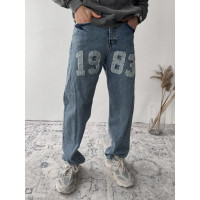 Джинси Baggy з акцентною нашивкою