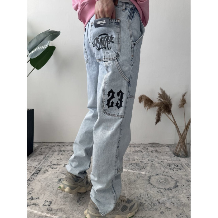 Джинси Baggy з принтом