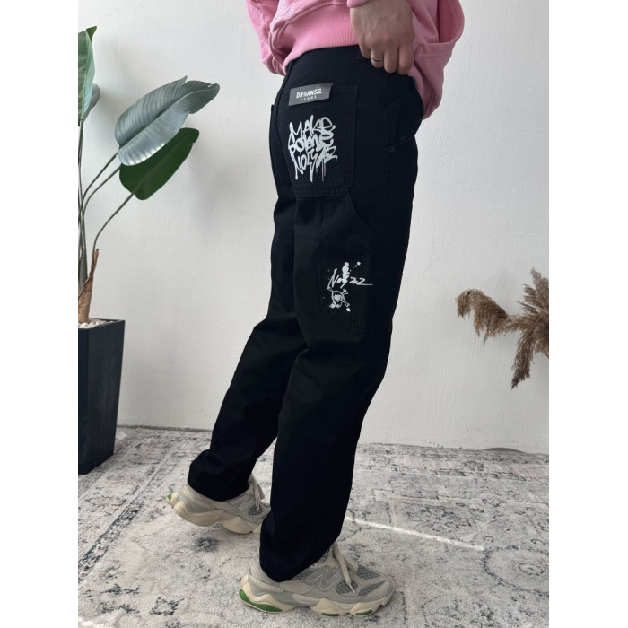 Джинси Baggy з принтом