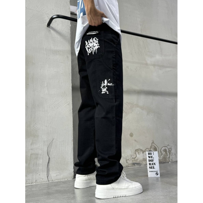 Джинси Baggy з принтом
