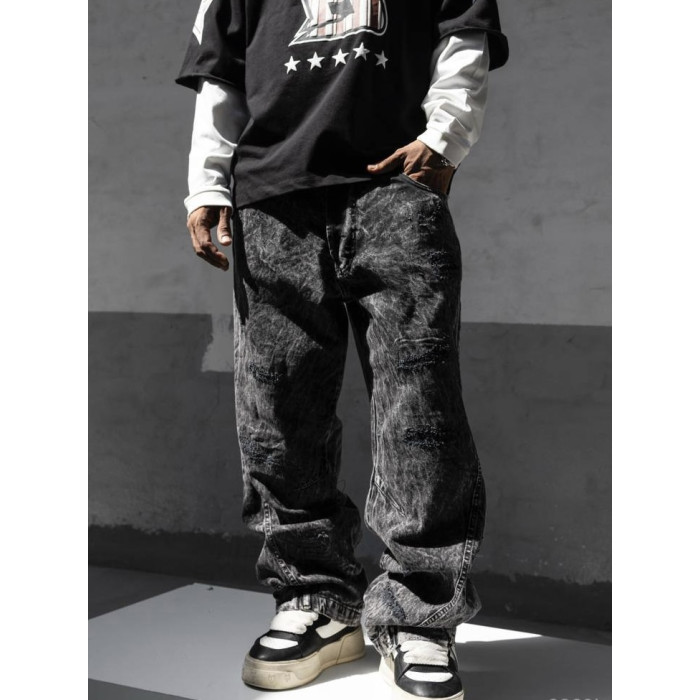 Джинси Baggy з вивареним ефектом
