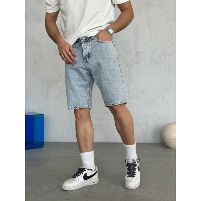 Джинсові мом-шорти