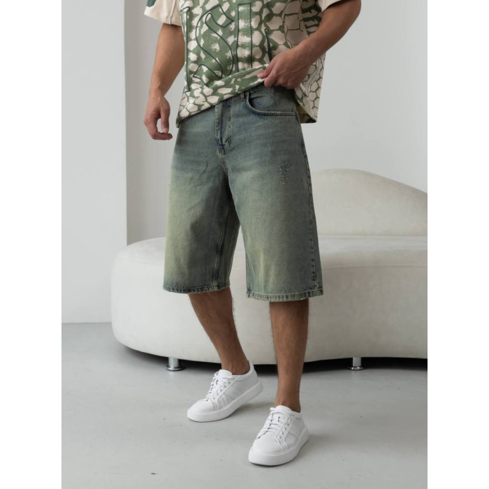 Джинсові шорти Baggy зі рваностями