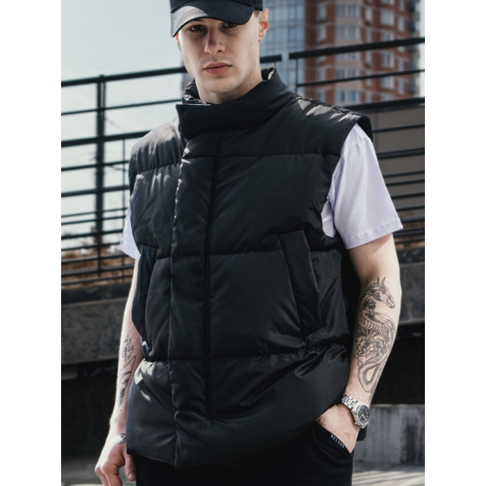 Стьобаний жилет oversize
