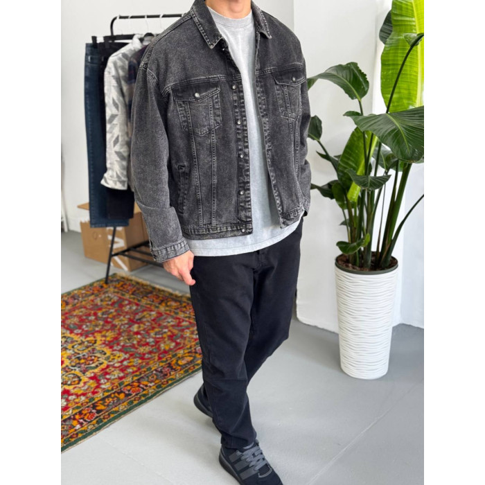 Джинсова oversize куртка 
