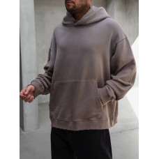 Oversize худі з необробленими краями