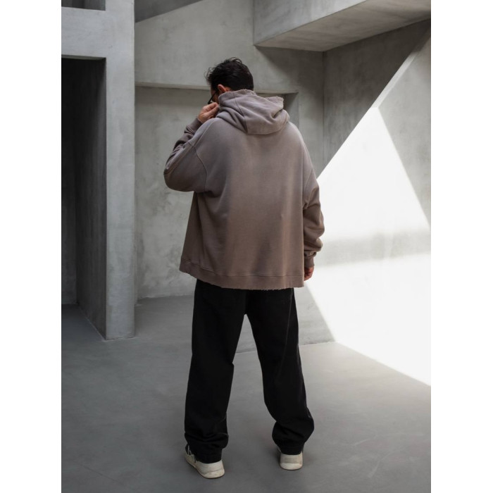 Oversize худі з необробленими краями