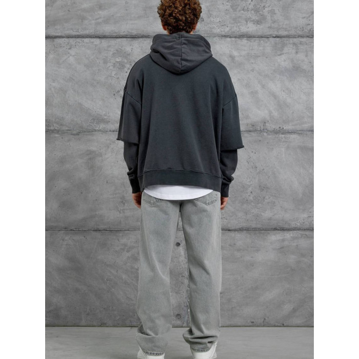 Oversize худі з імітацією футболки