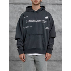 Oversize худі з імітацією футболки