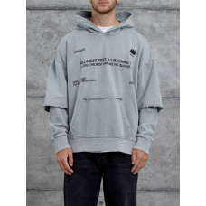Oversize худі з імітацією футболки