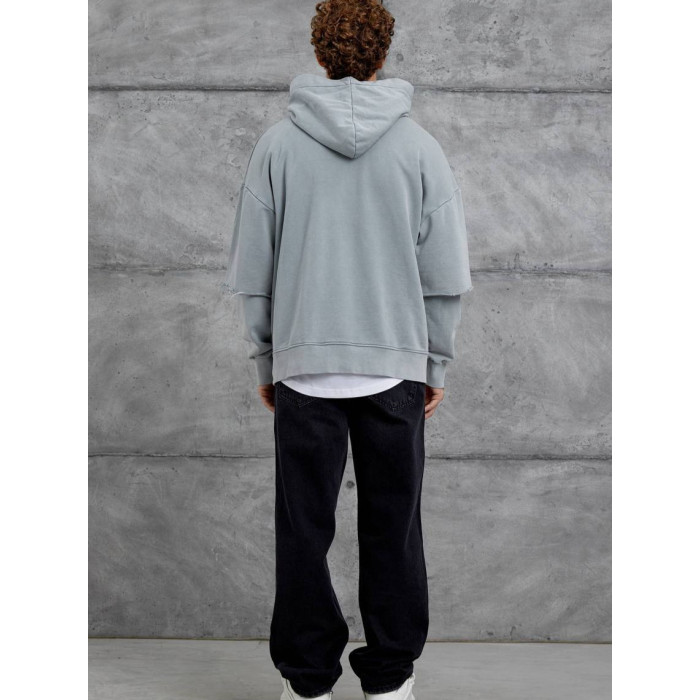 Oversize худі з імітацією футболки