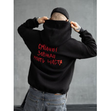 Худі на флісі з принтом