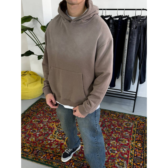 Oversize худі з необробленими краями